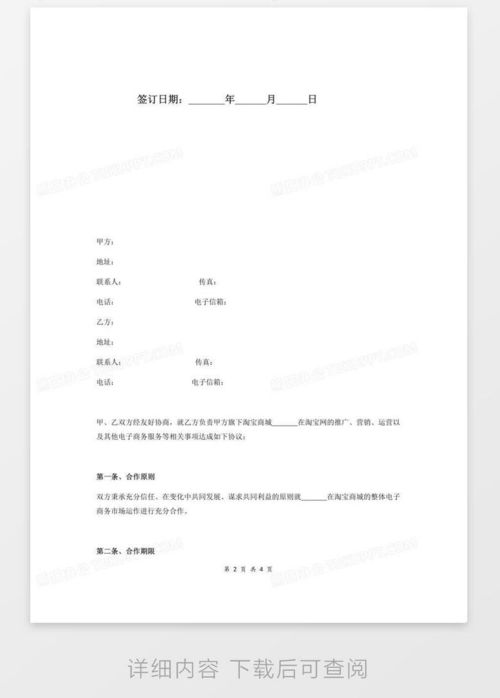 与电子商务专业合作协议